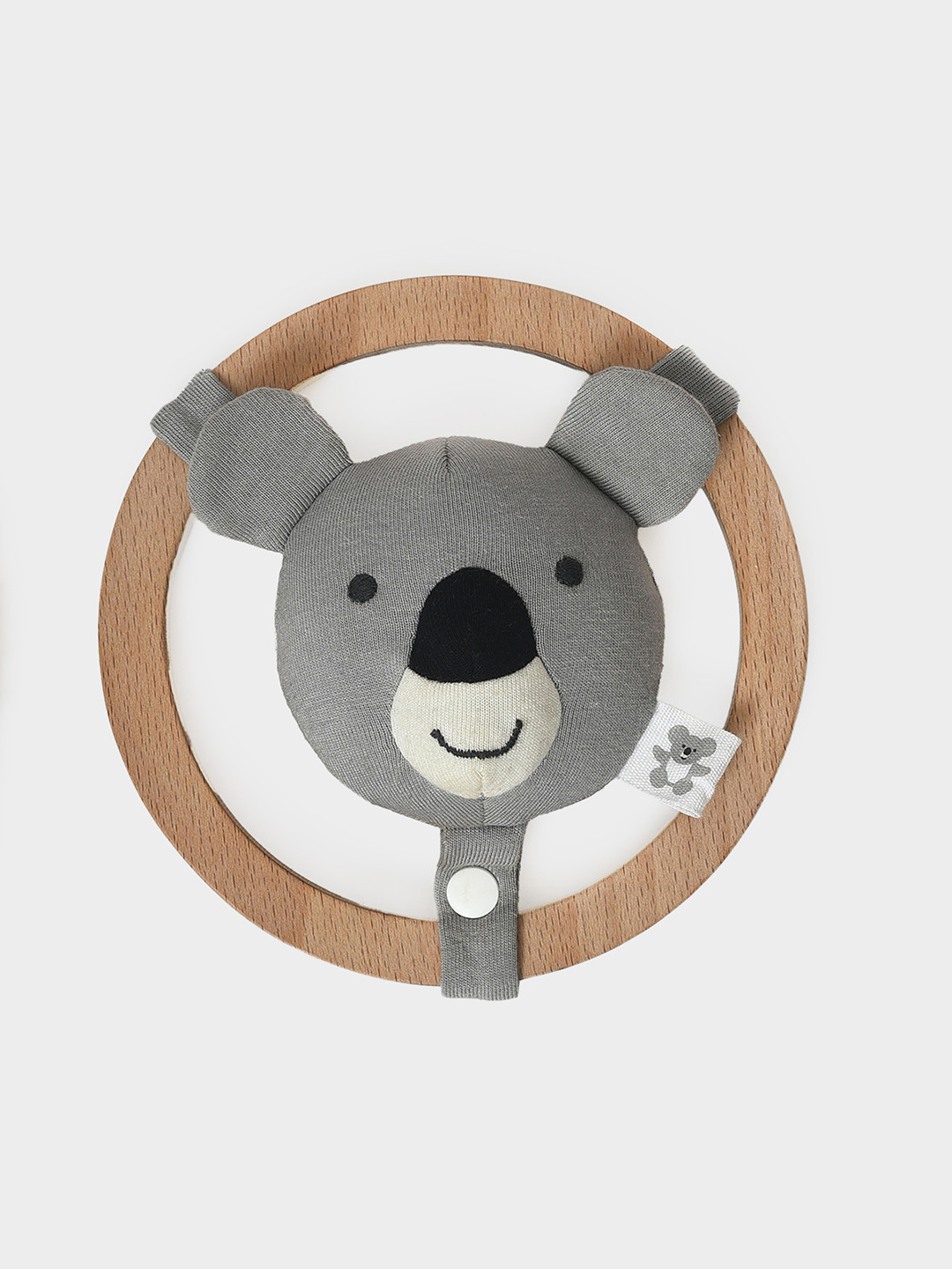 MiArcus Koala Face Rattle Plush Toy - Grey