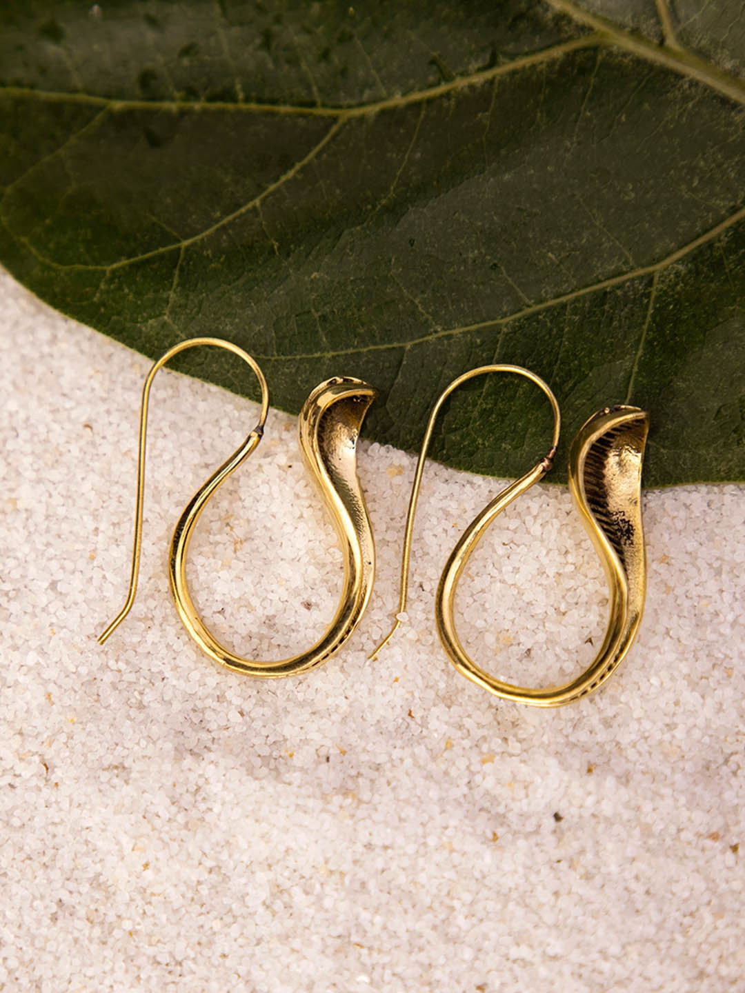 Studio One Love Gold-Plated Snake Shape Drop Earrings