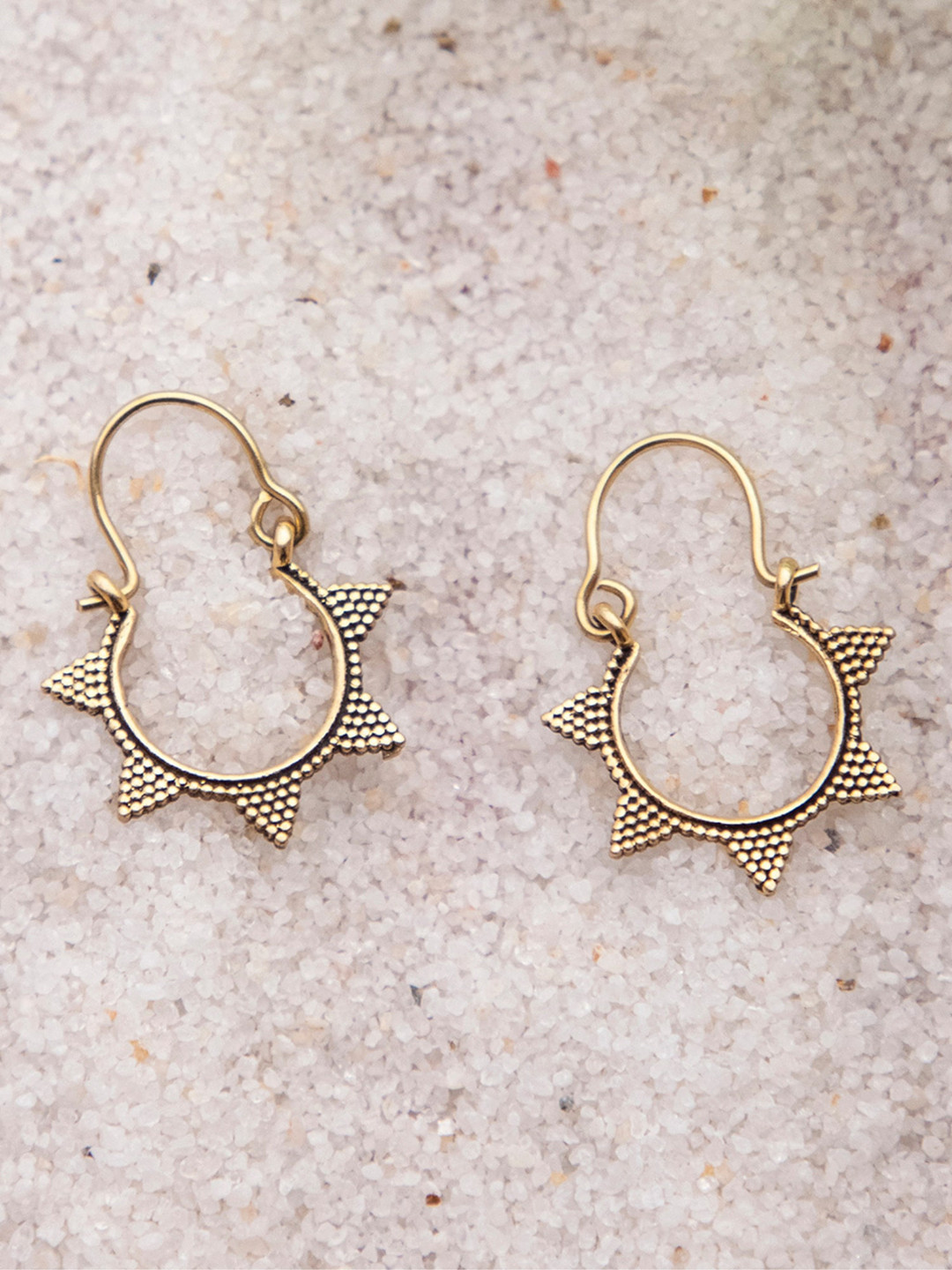 Studio One Love Gold-Plated Contemporary Hoop Earrings