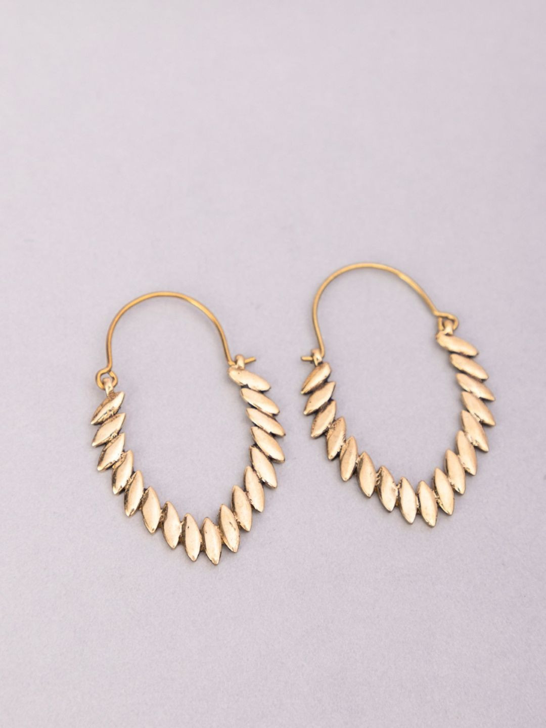 Studio One Love Gold-Plated Contemporary Hoop Earrings