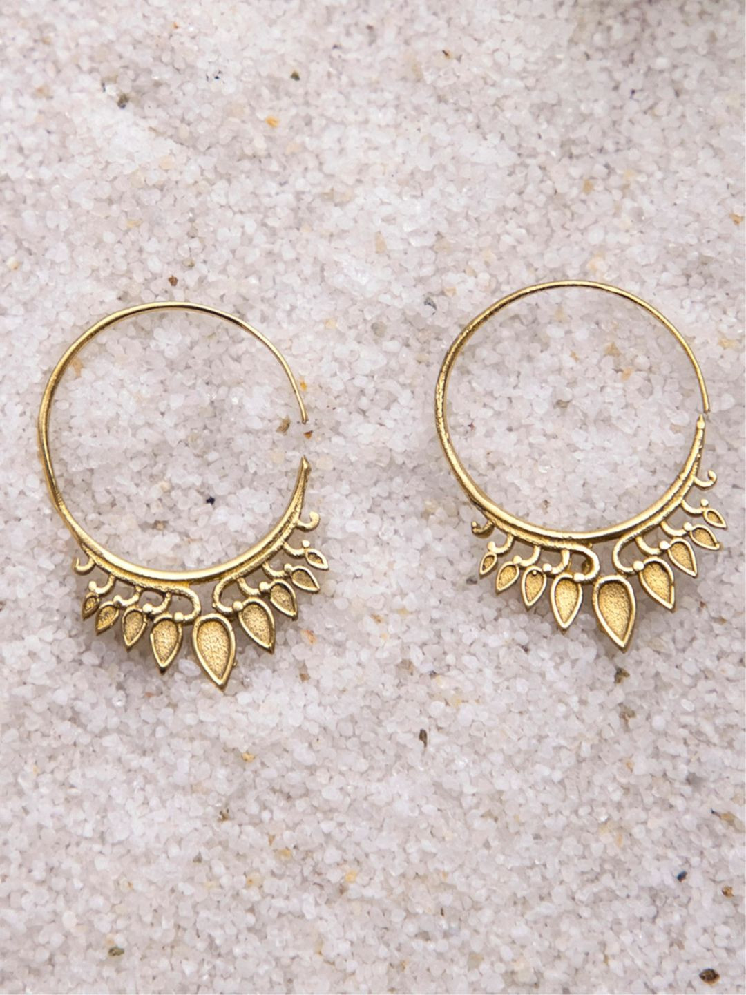Studio One Love Gold-Plated Circular Hoop Earrings