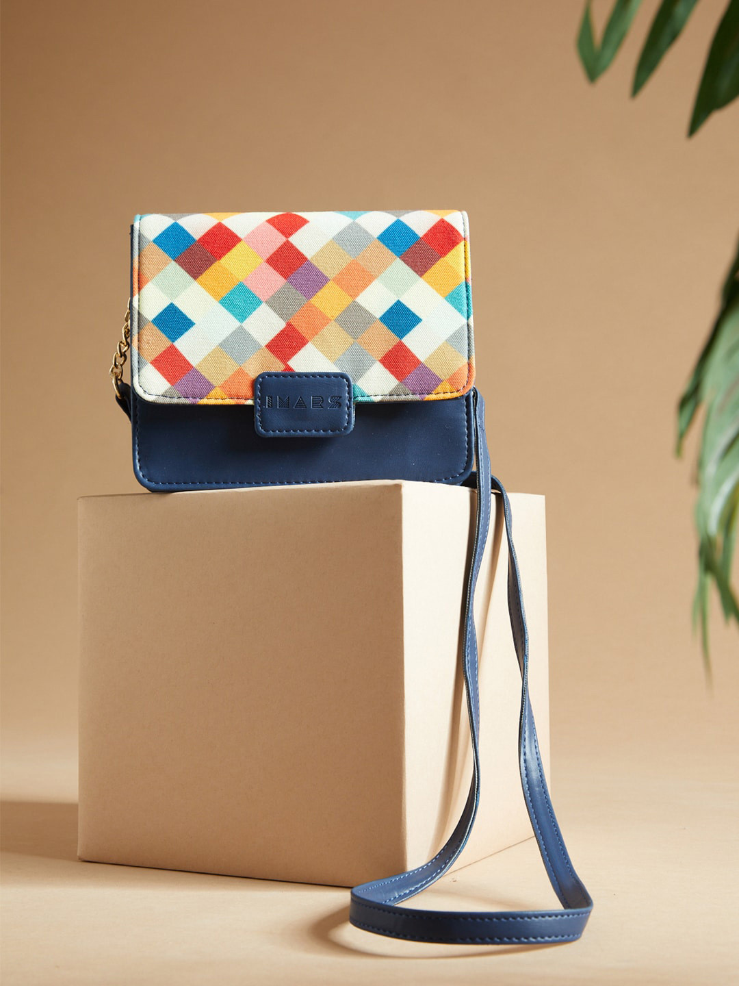 IMARS Blue Shopper Sling Bag with Quilted