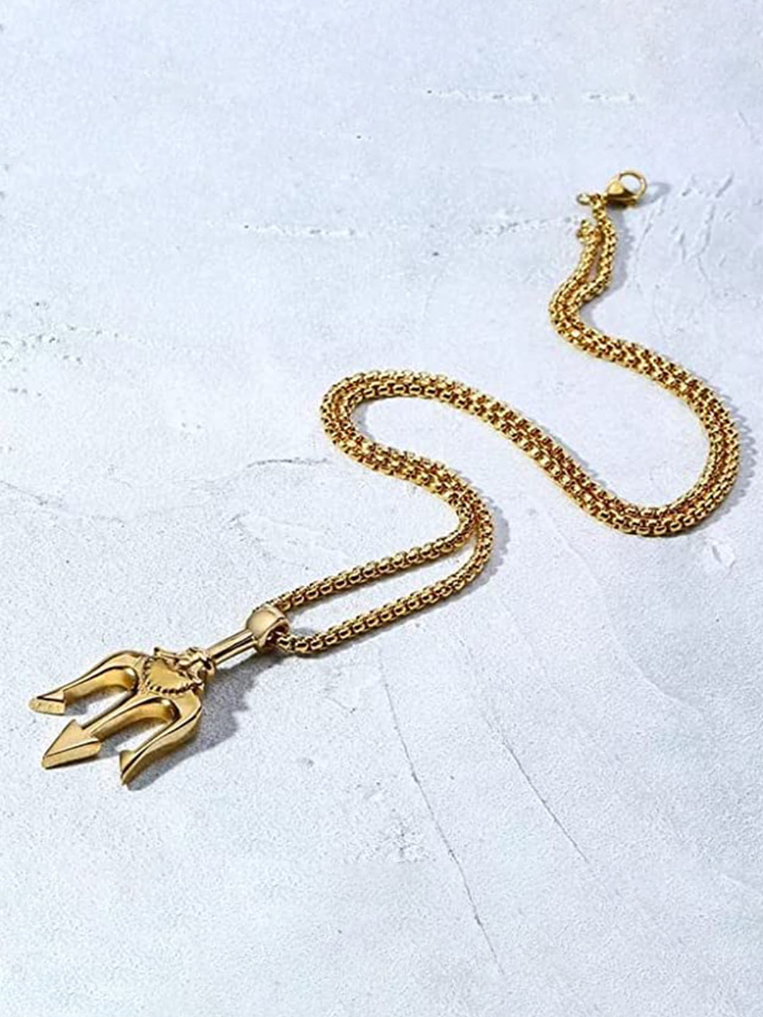 KARISHMA KREATIONS Gold-Plated Poseidon Pendant Chain