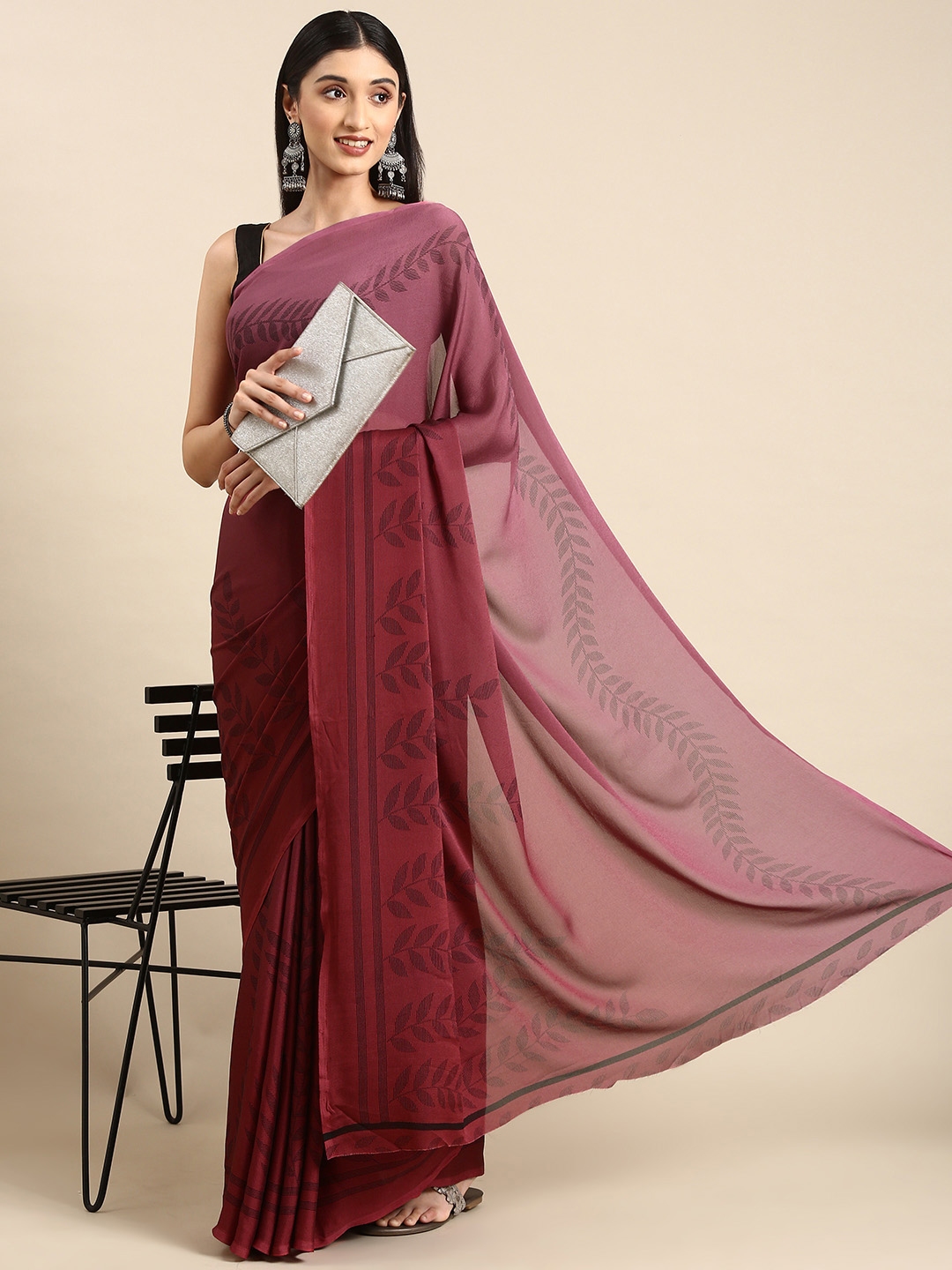 Myntra crepe sarees store