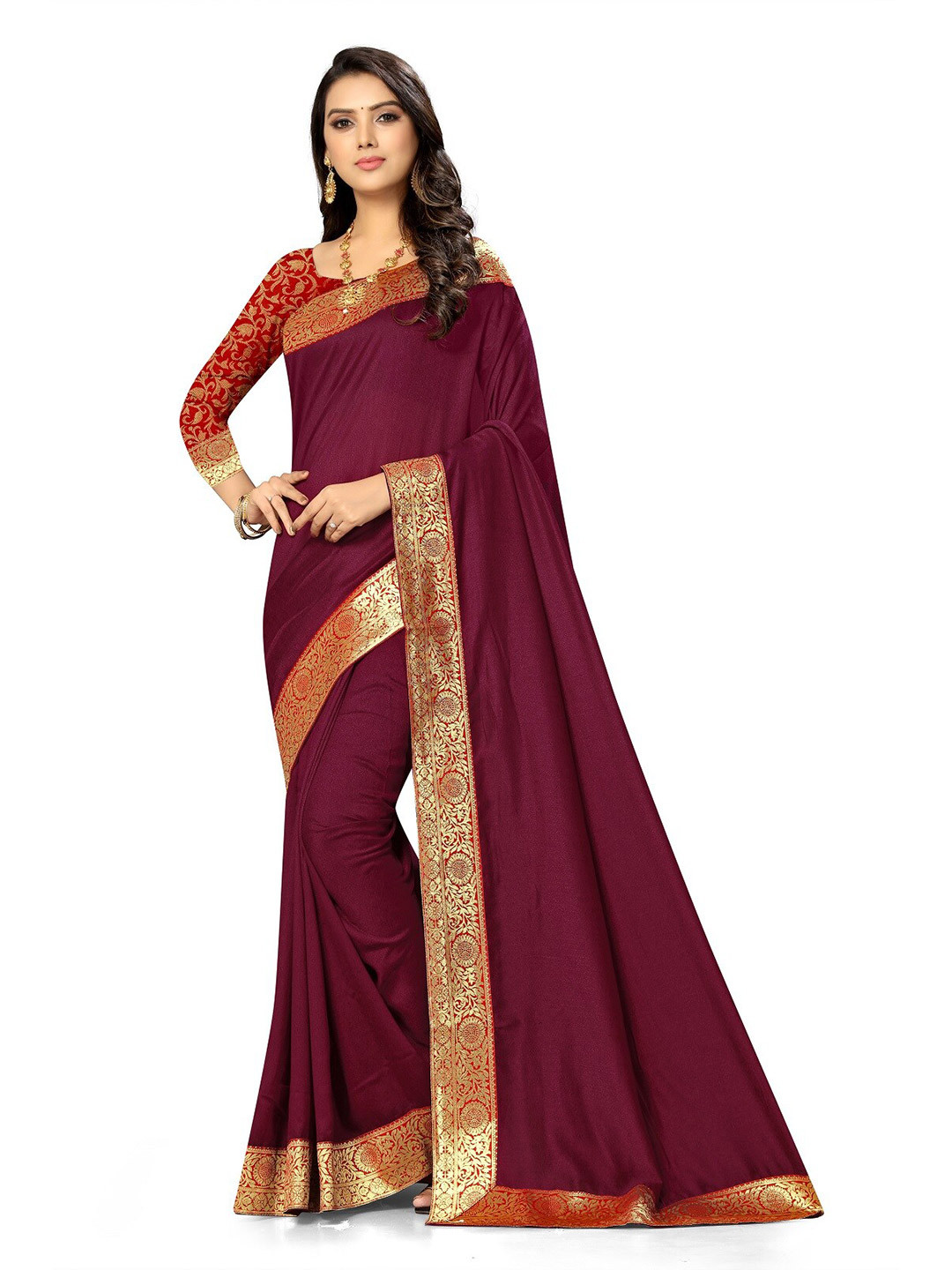 KALINI Zari Border Georgette Saree