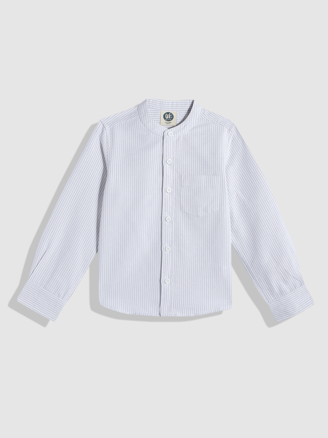 YK Boys Pinstripes Cotton Casual Shirt