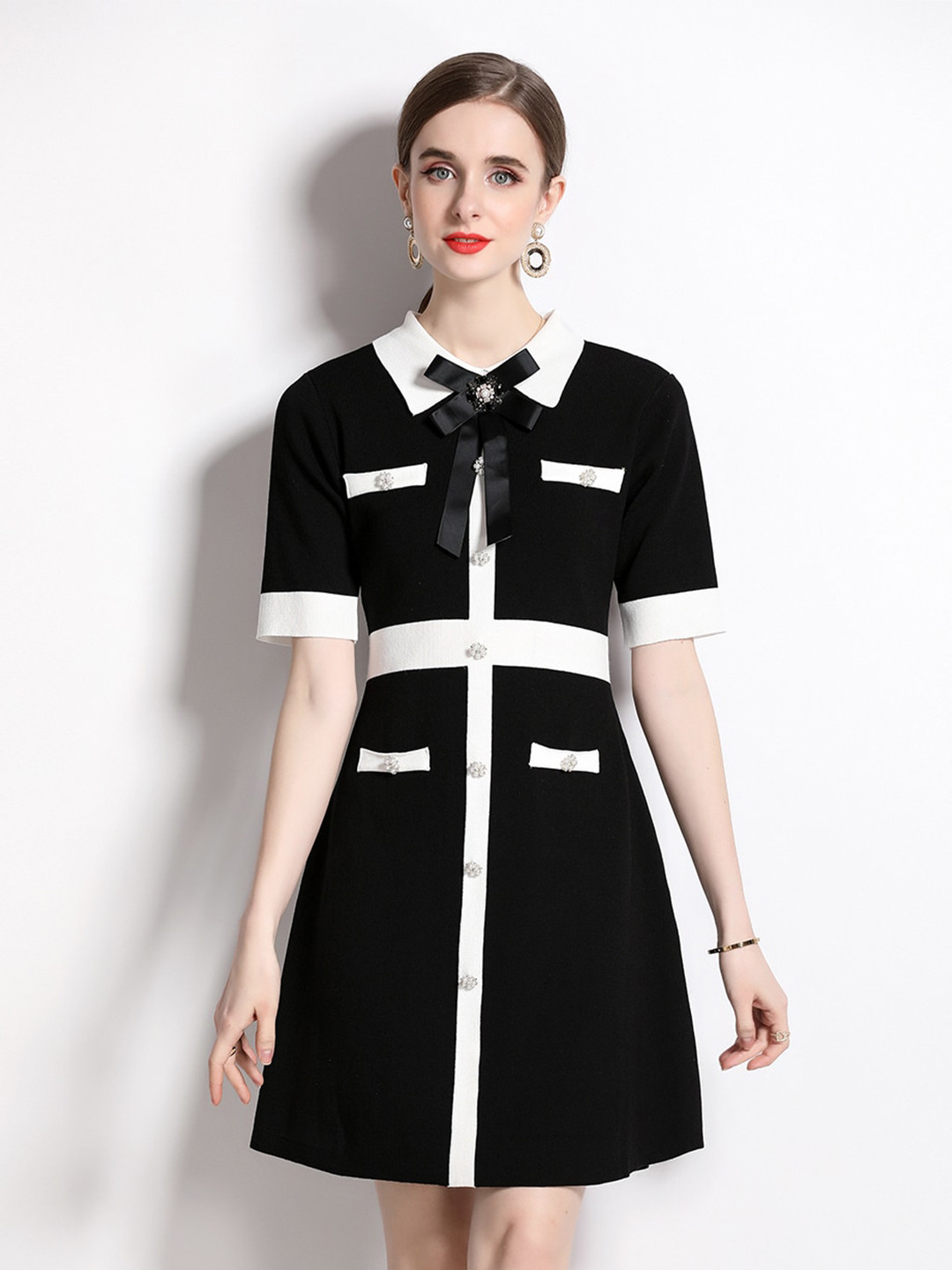JC Collection Collared Shirt Dress