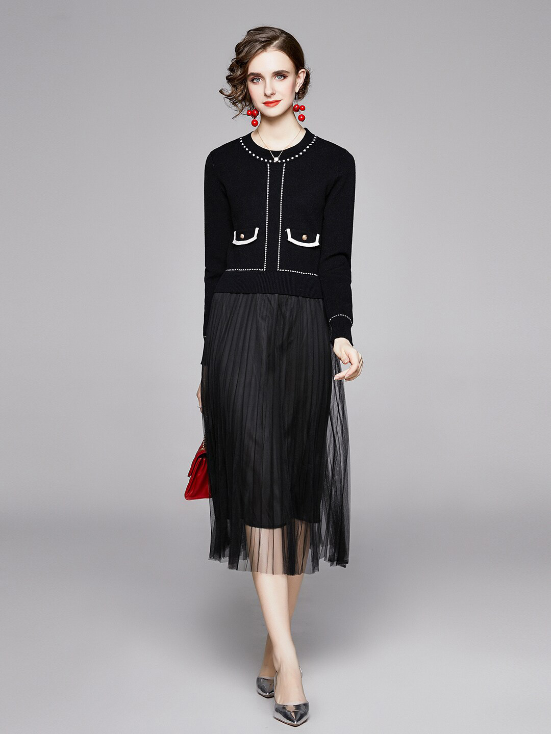 JC Collection A-Line Midi Dress