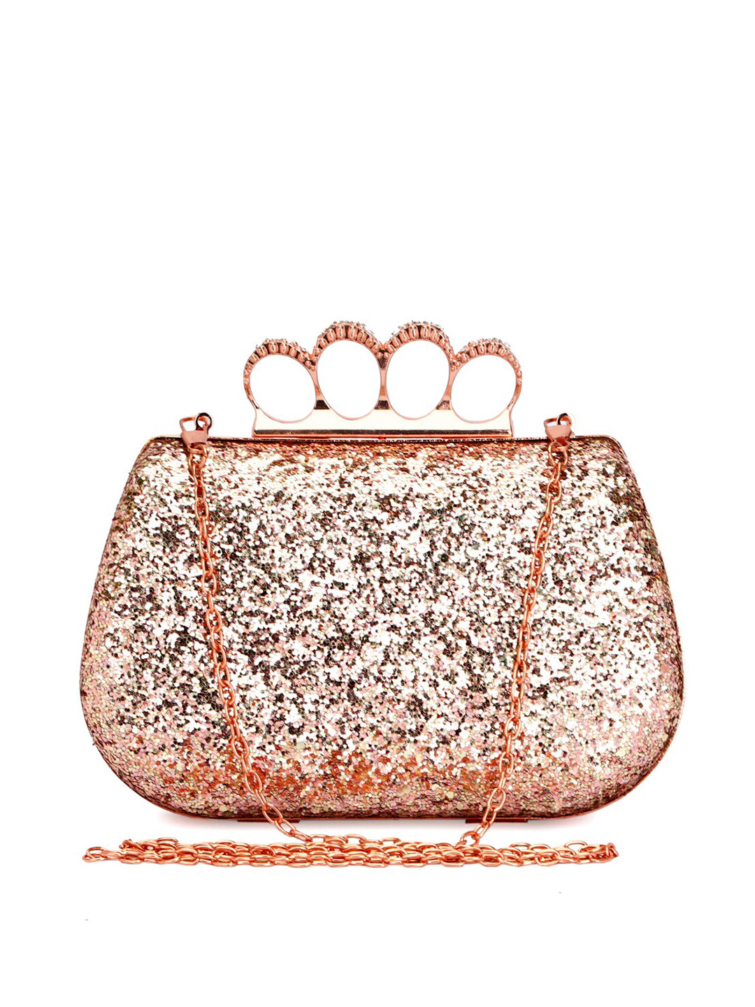 Toobacraft Embellished Box Clutch With Shoulder Strap