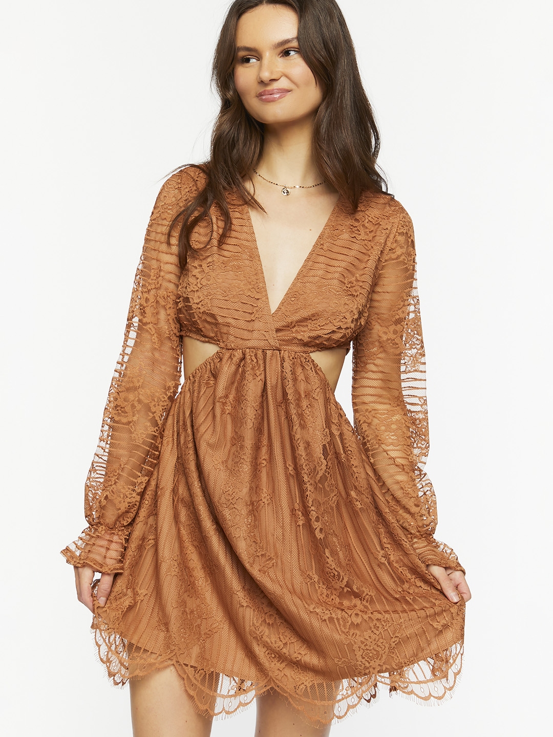 Buy FOREVER 21 Bell Sleeves Lace Empire Dress Dresses for Women 23217648 Myntra