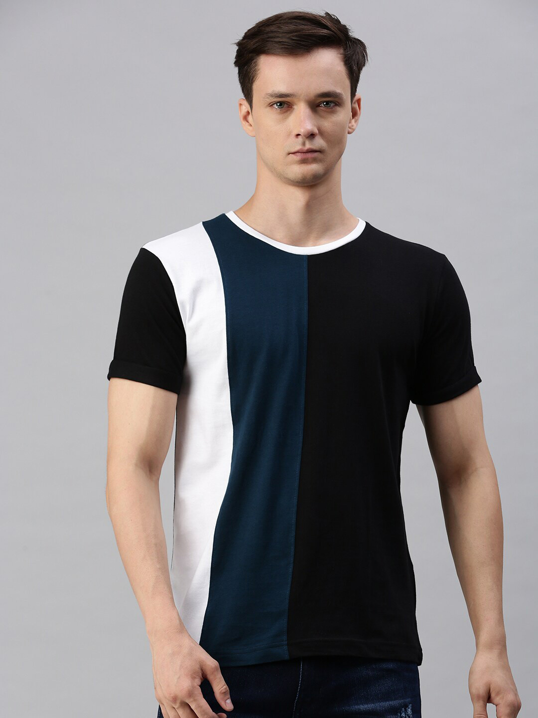 Urban Dog Colourblocked Pure Cotton T-shirt