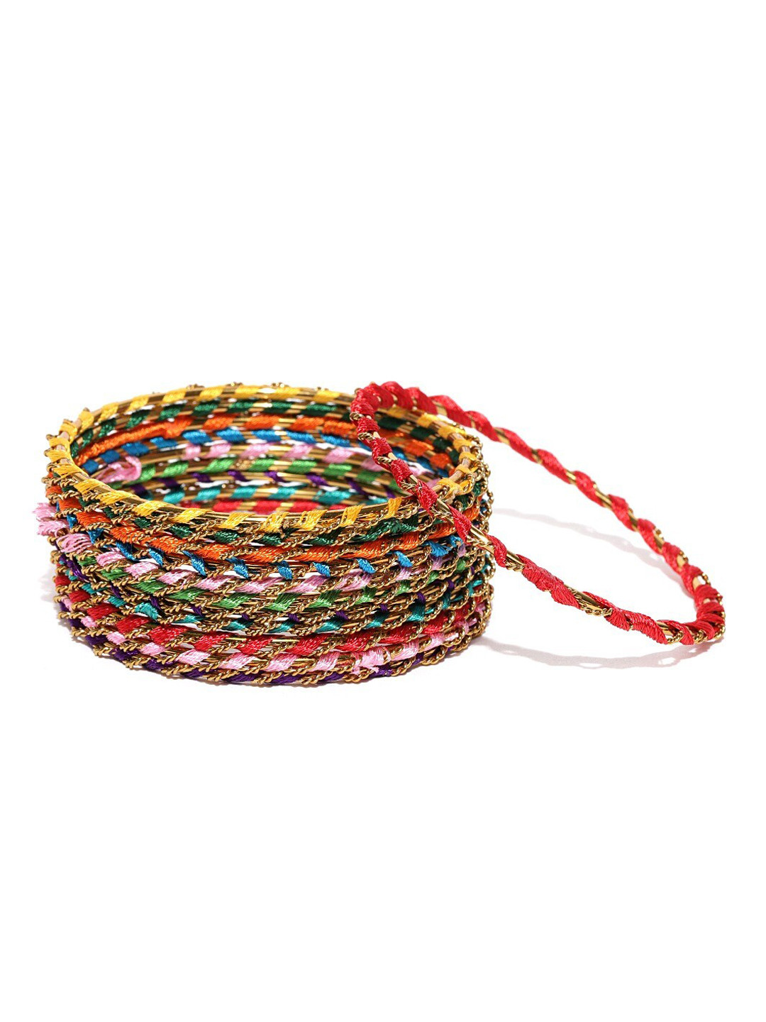 Anouk Set Of 12 Textured Bangles