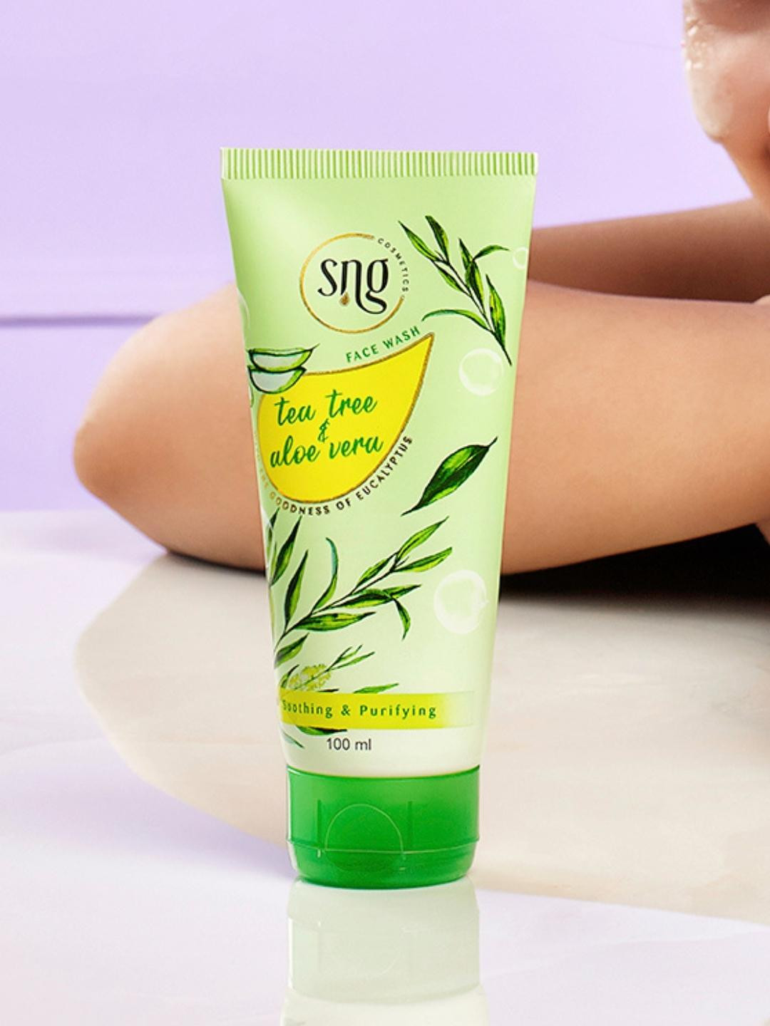 SNG Cosmetics Tea Tree & Aloe Vera Face Wash - 100 ml