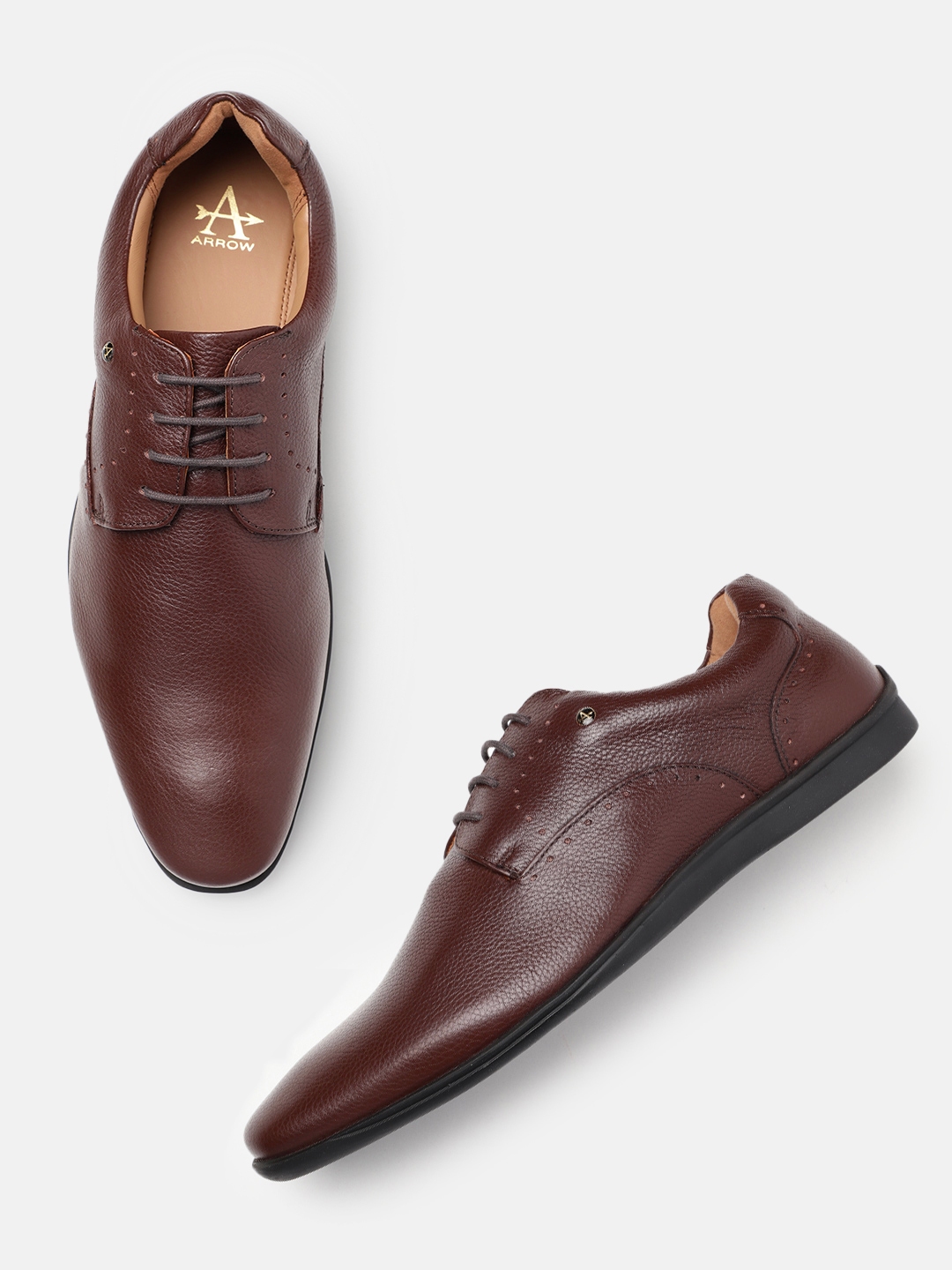 Buy Arrow Men Leather ROBEE 2.0 Formal Derbys Shoes Formal Shoes for Men 23222038 Myntra