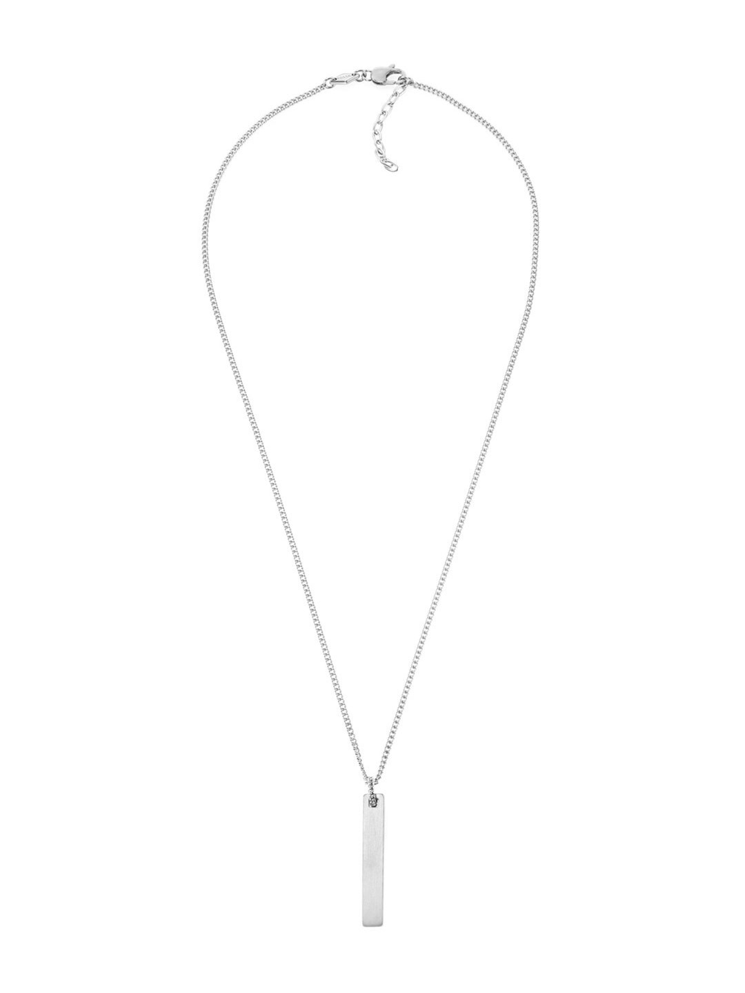Fossil Men Silver-Plated Stainless Steel Necklace