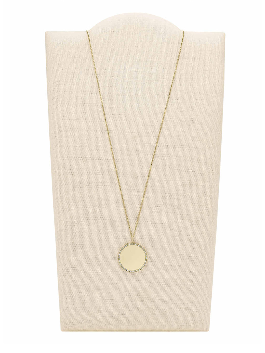 Fossil Gold-Plated Vintage Iconic Circular Necklace