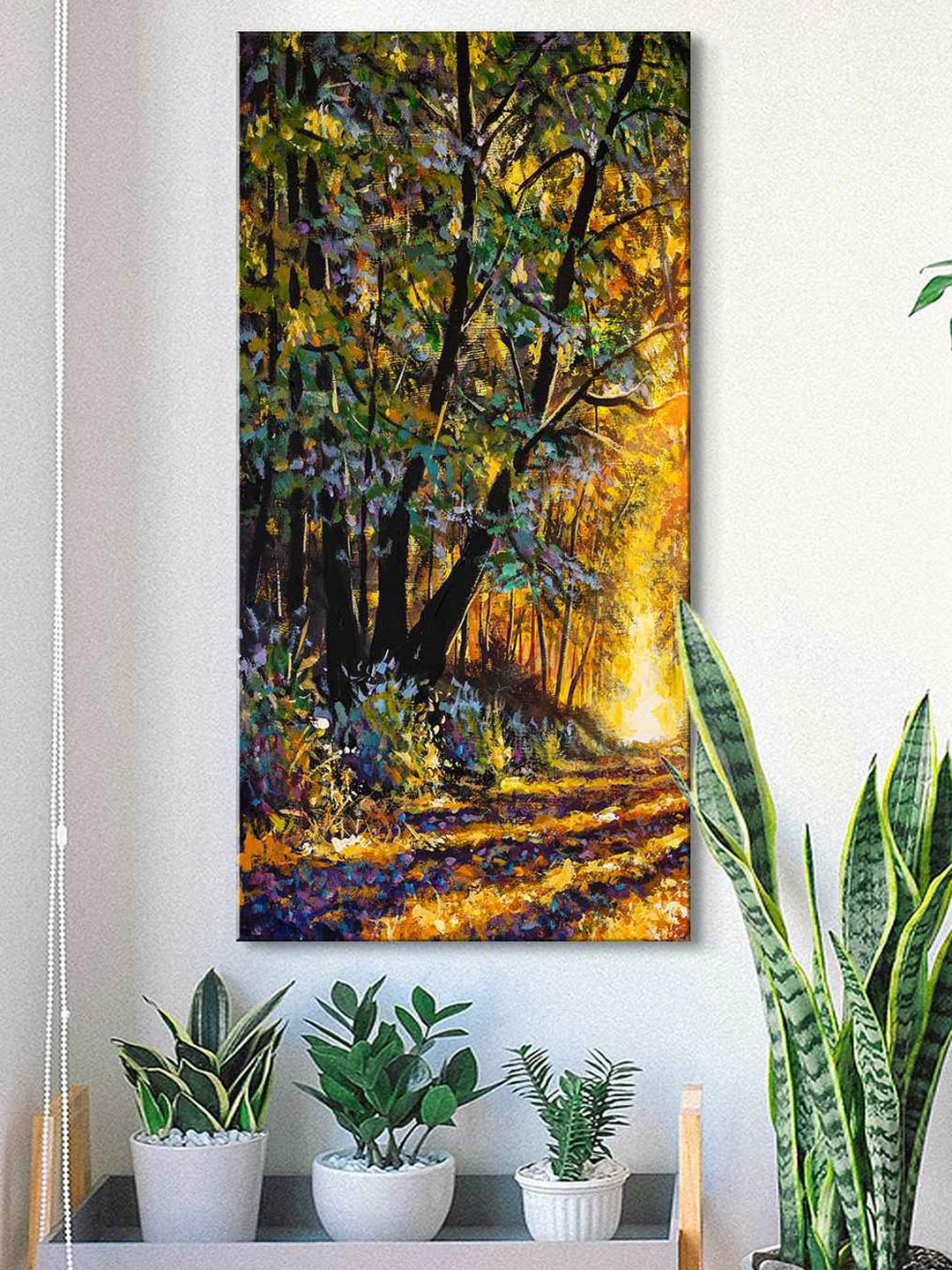 999Store Forest Wall Canvas Wall Rectangle Paintings Wall Art -23 x 48In