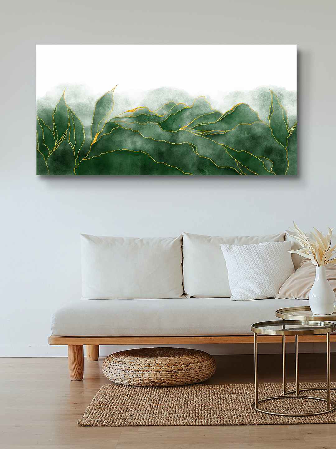 999Store Snow On A Tree Canvas Wall Rectangle Paintings Wall Art - 47.6x23.6In