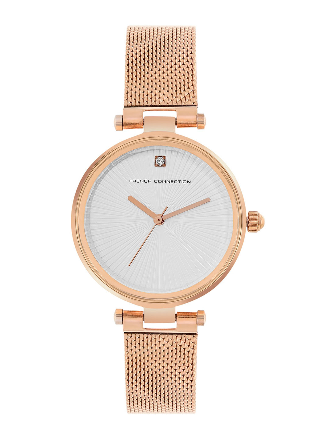 French Connection Women Haven Patterned Dial Bracelet Style Strap Analogue Watch FCN00070B