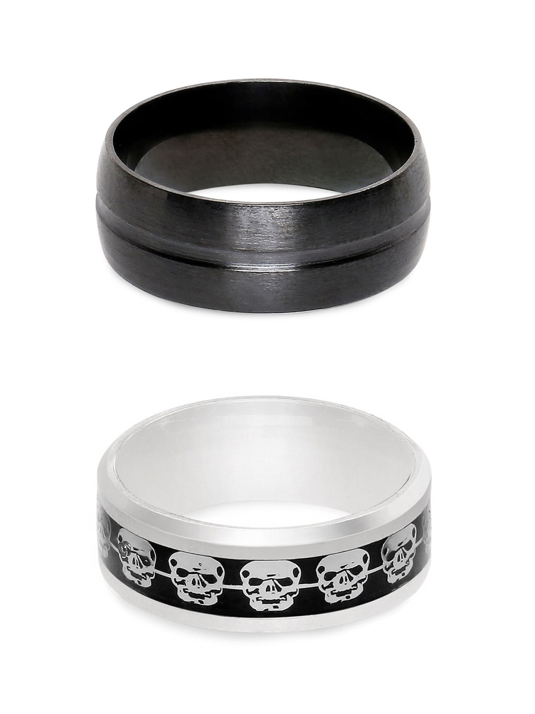 OOMPH Men Set Of 2 Finger Rings