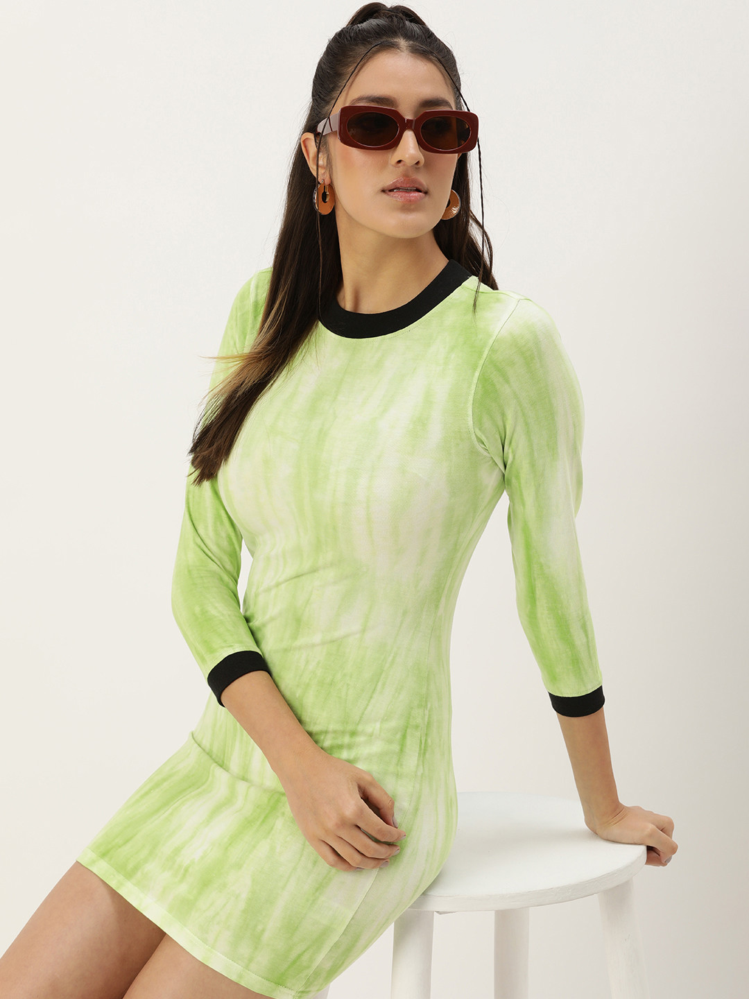 Kook N Keech Tie and Dye Pure Cotton T-shirt Mini Dress