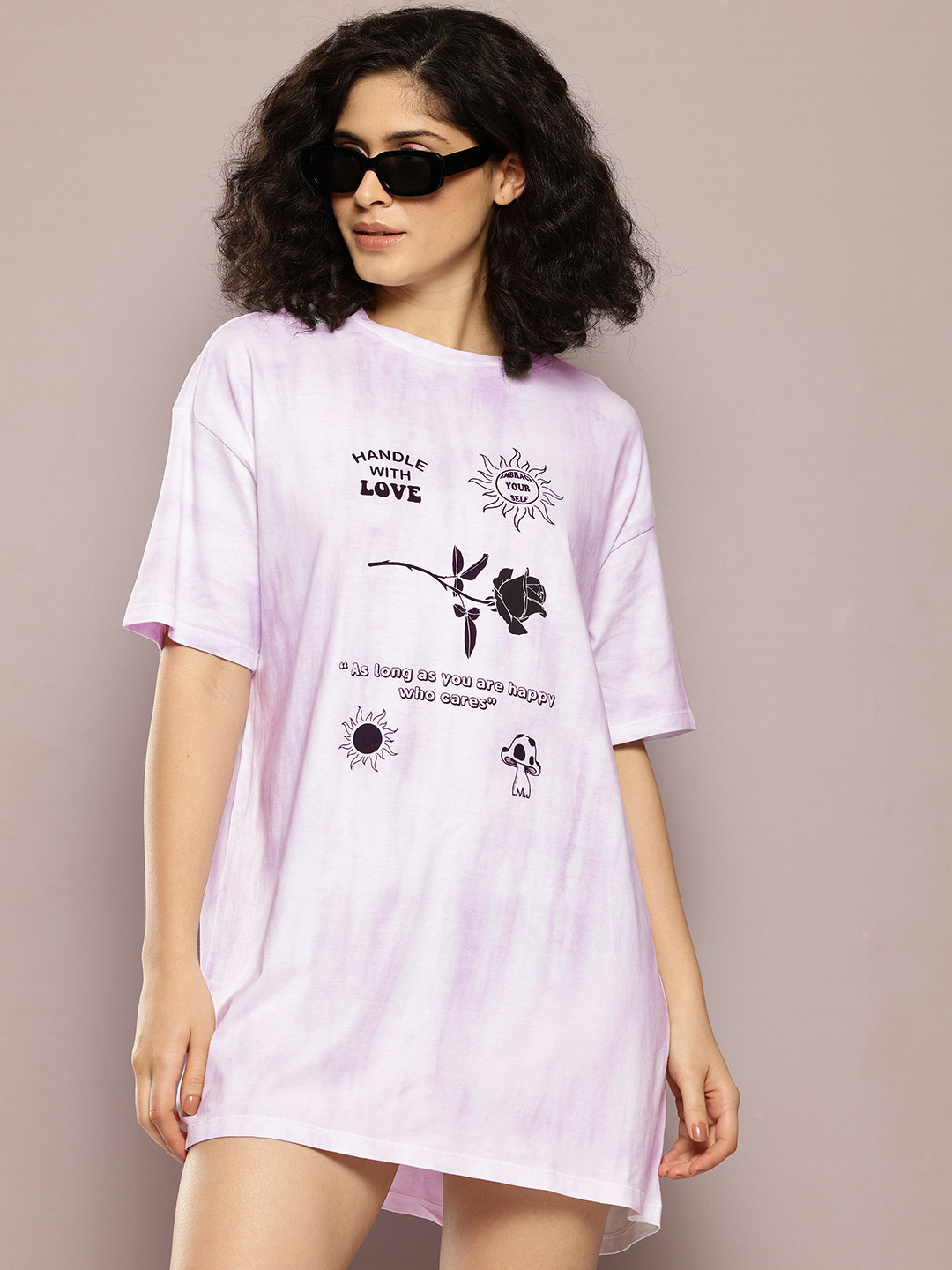 Kook N Keech Printed T-shirt Mini Dress