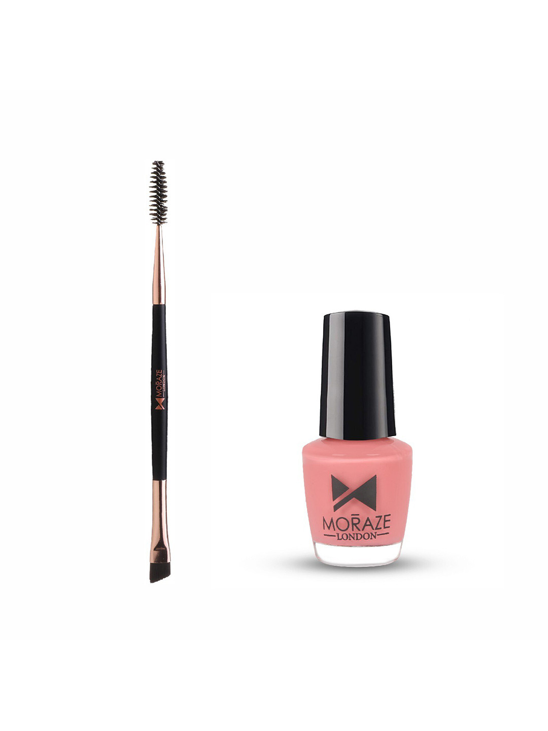 Moraze Combo Of Nail Paint 5ml & Double Ended Brush - Coral Saga