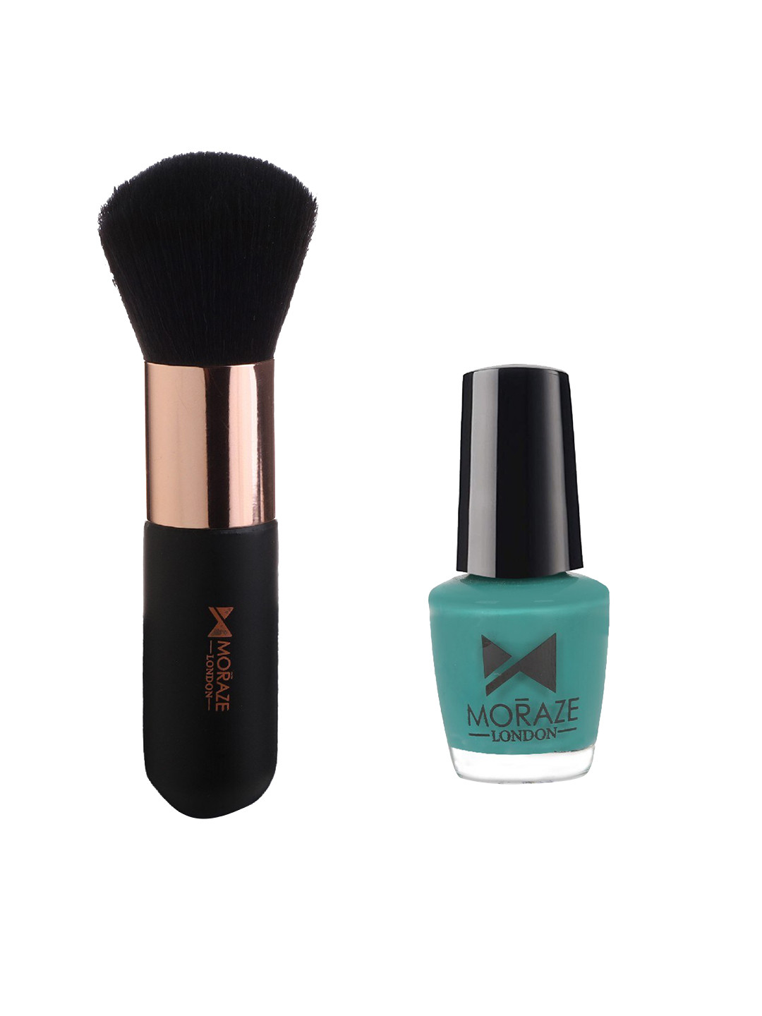 Moraze Set of Kabuki Brush & Nail Paint 5 ml - Blue Lagoon