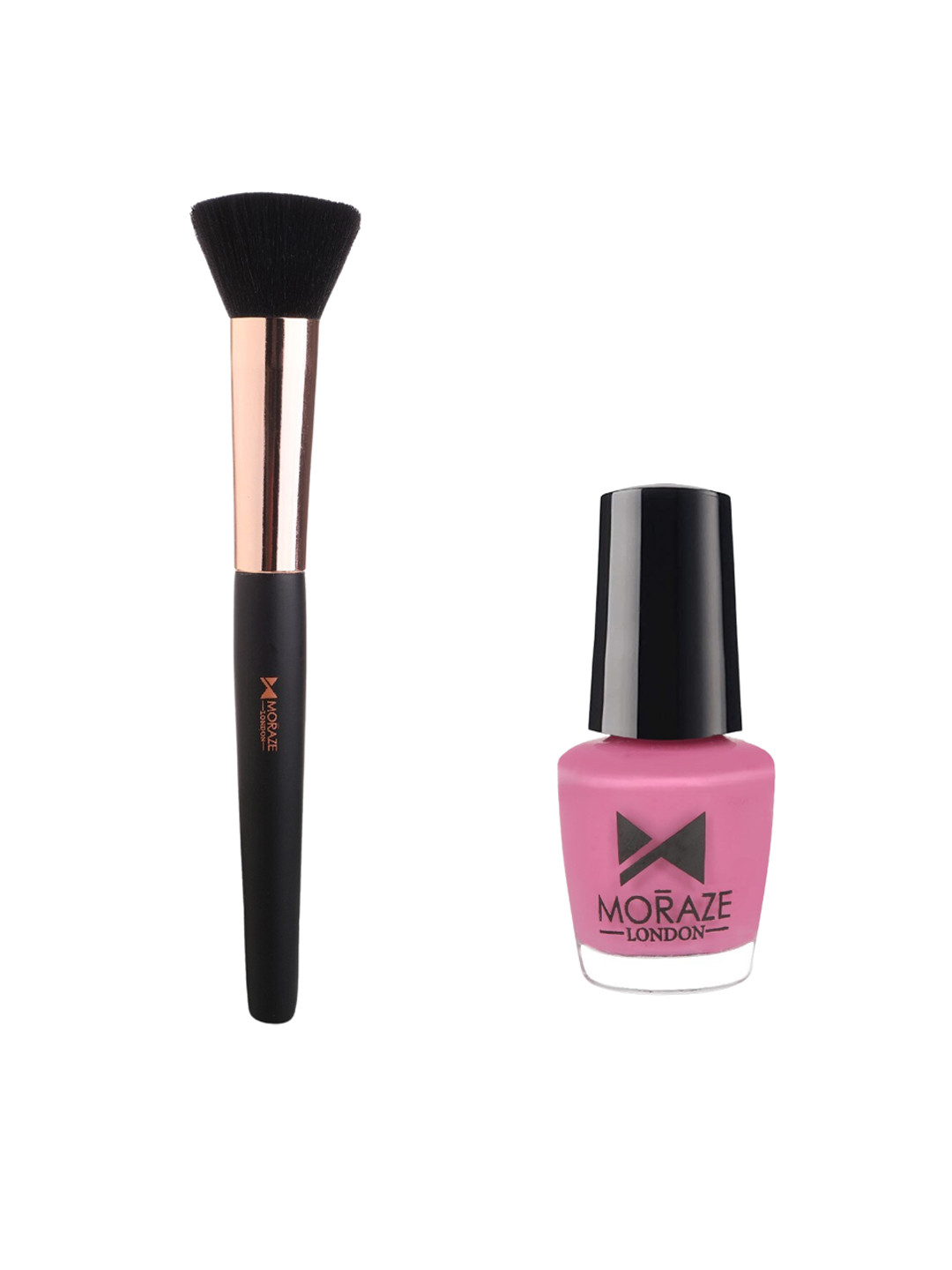Moraze Combo Of Nail Paint 5ml & Bronzer Brush - You Make Me Blush