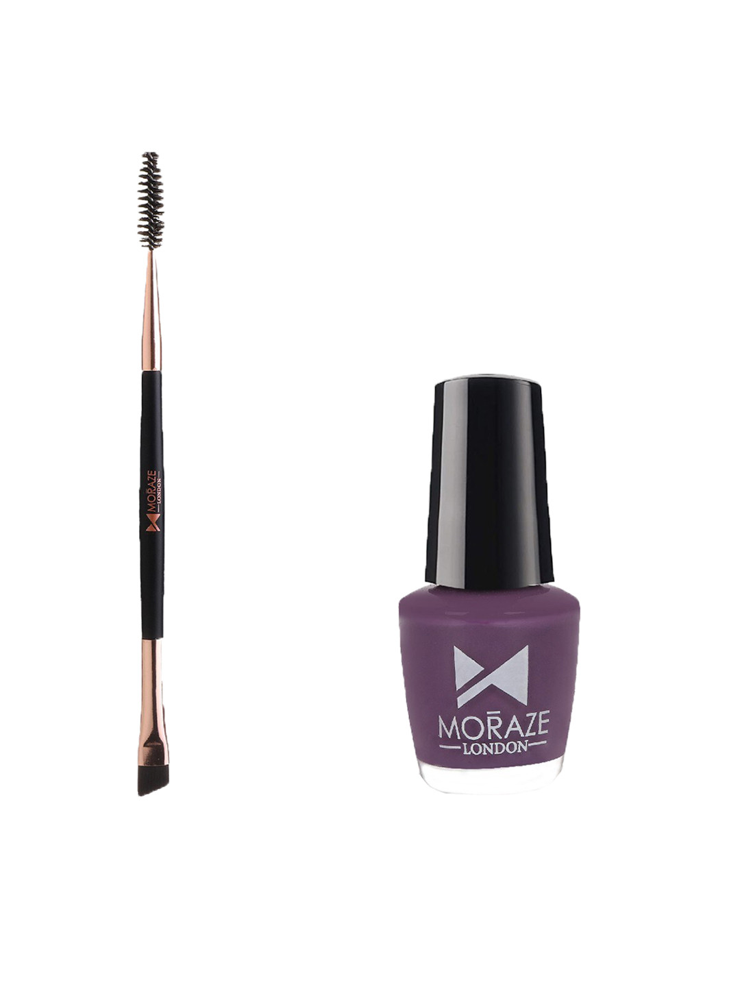 Moraze Set of Double Ended Brush & Nail Paint - Purple Pheonix