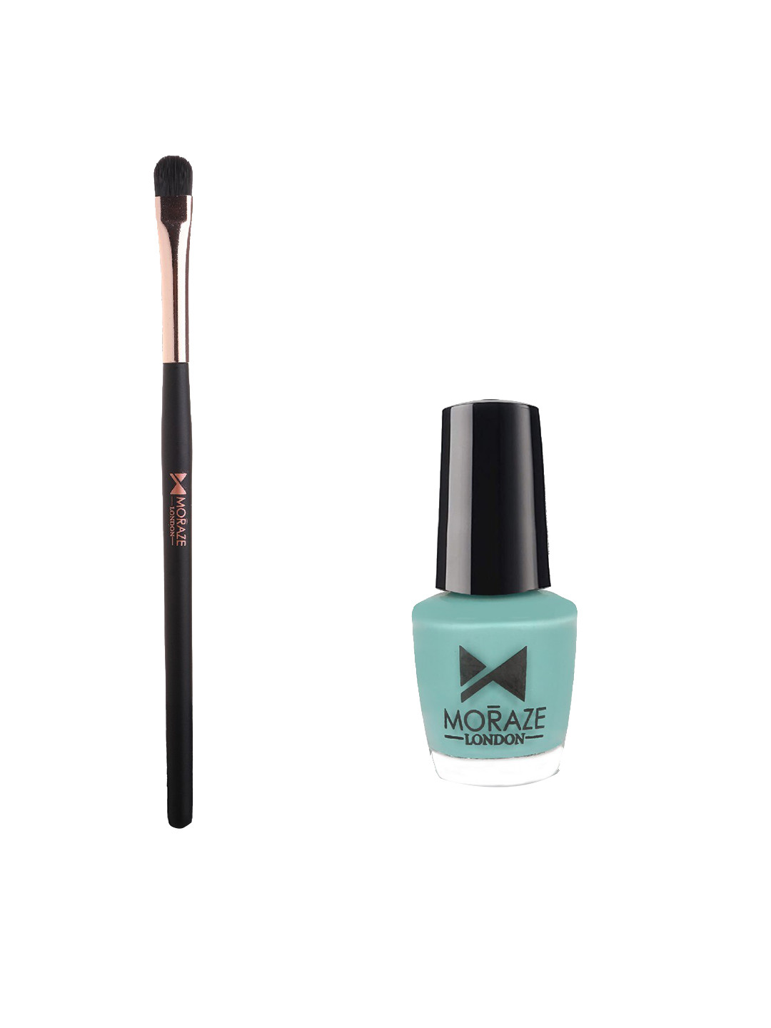 Moraze Set of Eyeshadow Brush & Nail Paint 5 ml - Aquamarine