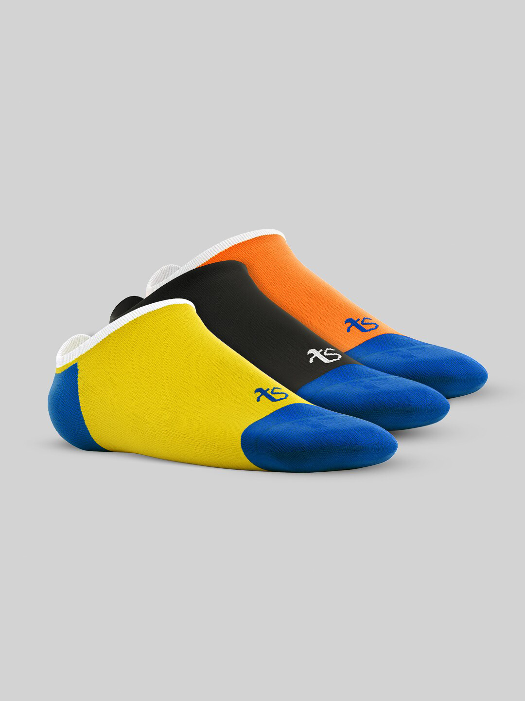 TalkingSox Pack Of 3 Color-Blocked Shoe Liners Socks