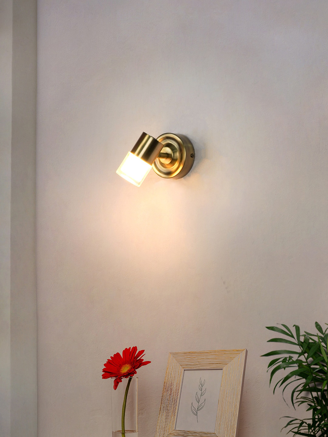 Fos lighting Beige & White Textured Glass Wall Mounted Lamp