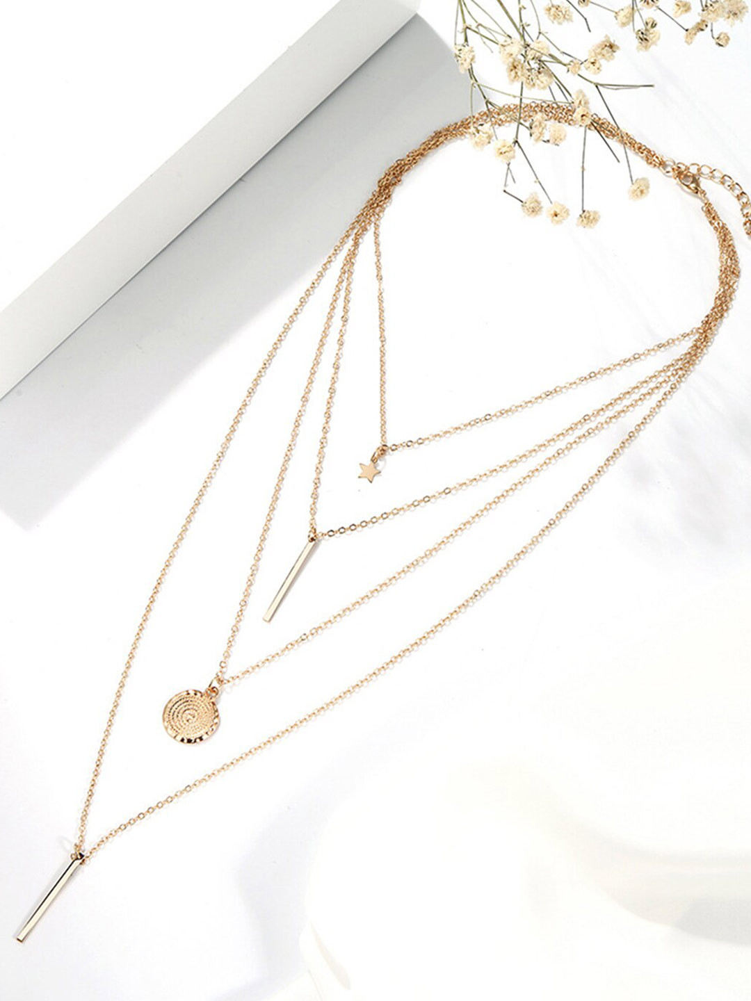 Scintillare By Sukkhi Gold-Plated Minimal Layered Necklace