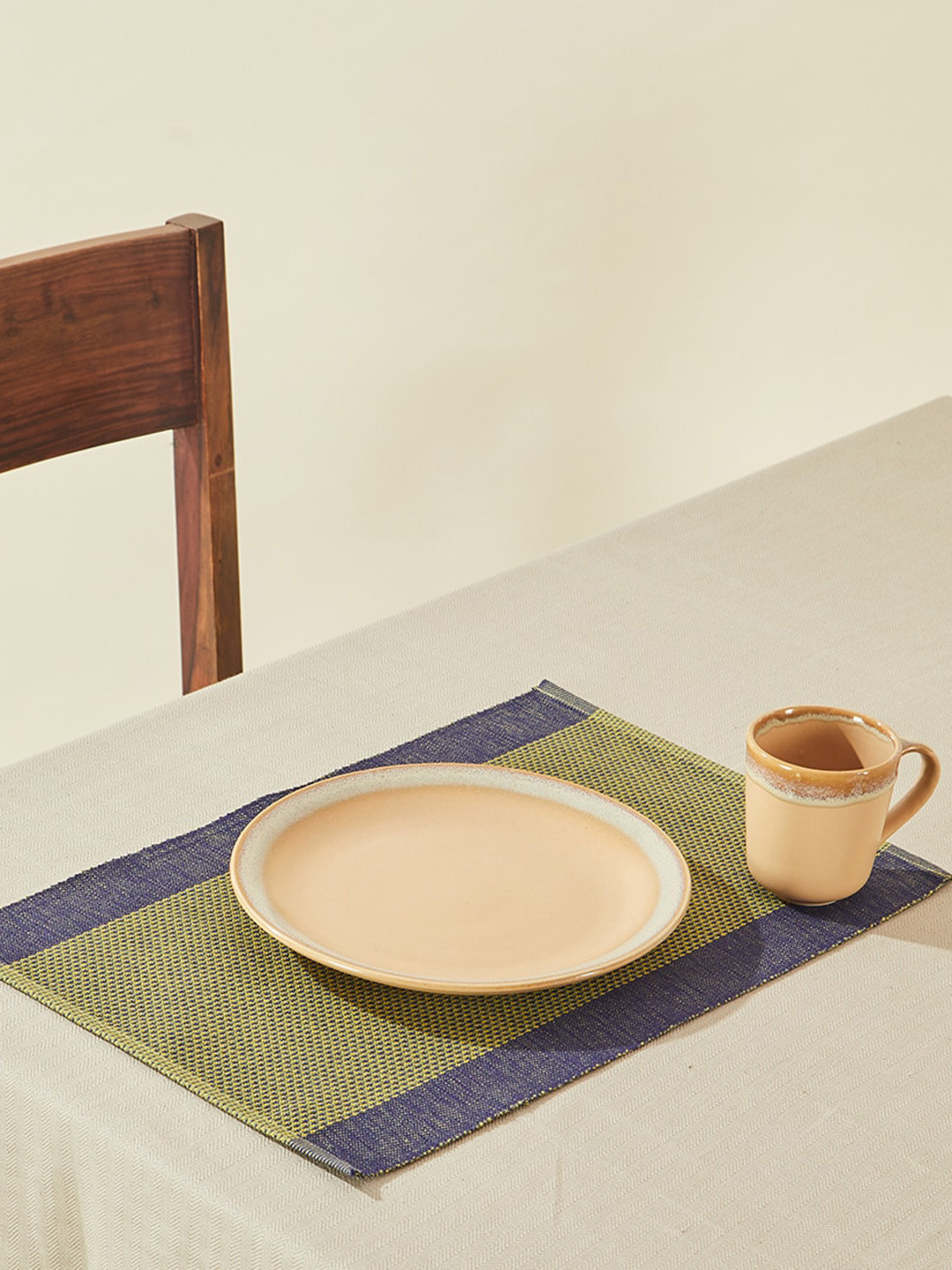 Fabindia Green 6 Pieces Cotton Table Placemats