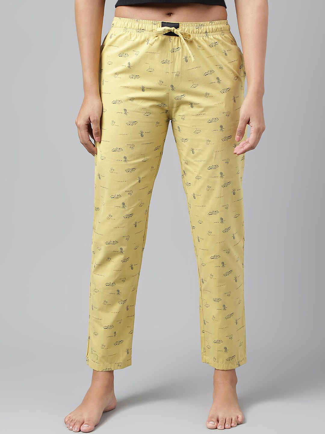 FLAMBOYANT Women Printed Cotton Lounge Pants