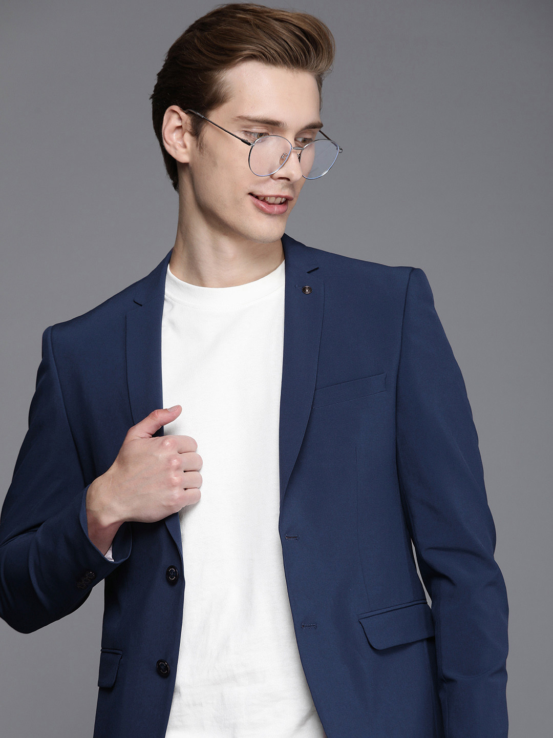 Allen Solly Single-Breasted Slim-Fit Smart Casual Blazer