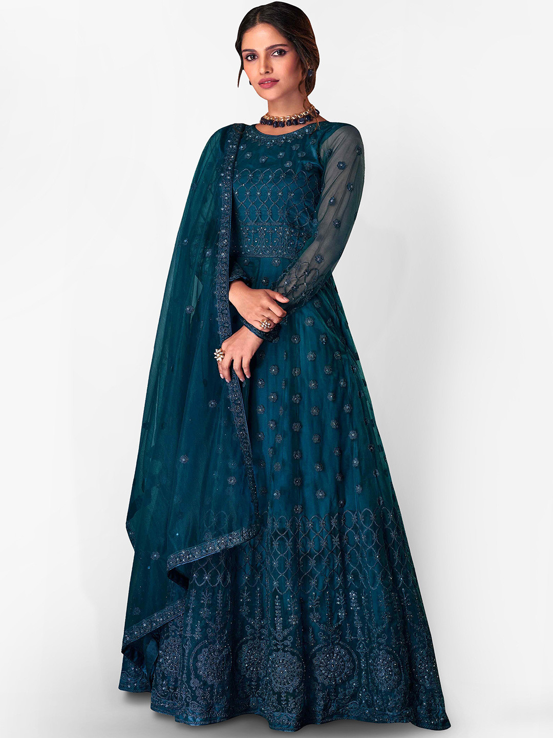 Divine International Trading Co Embroidered Unstitched Dress Material