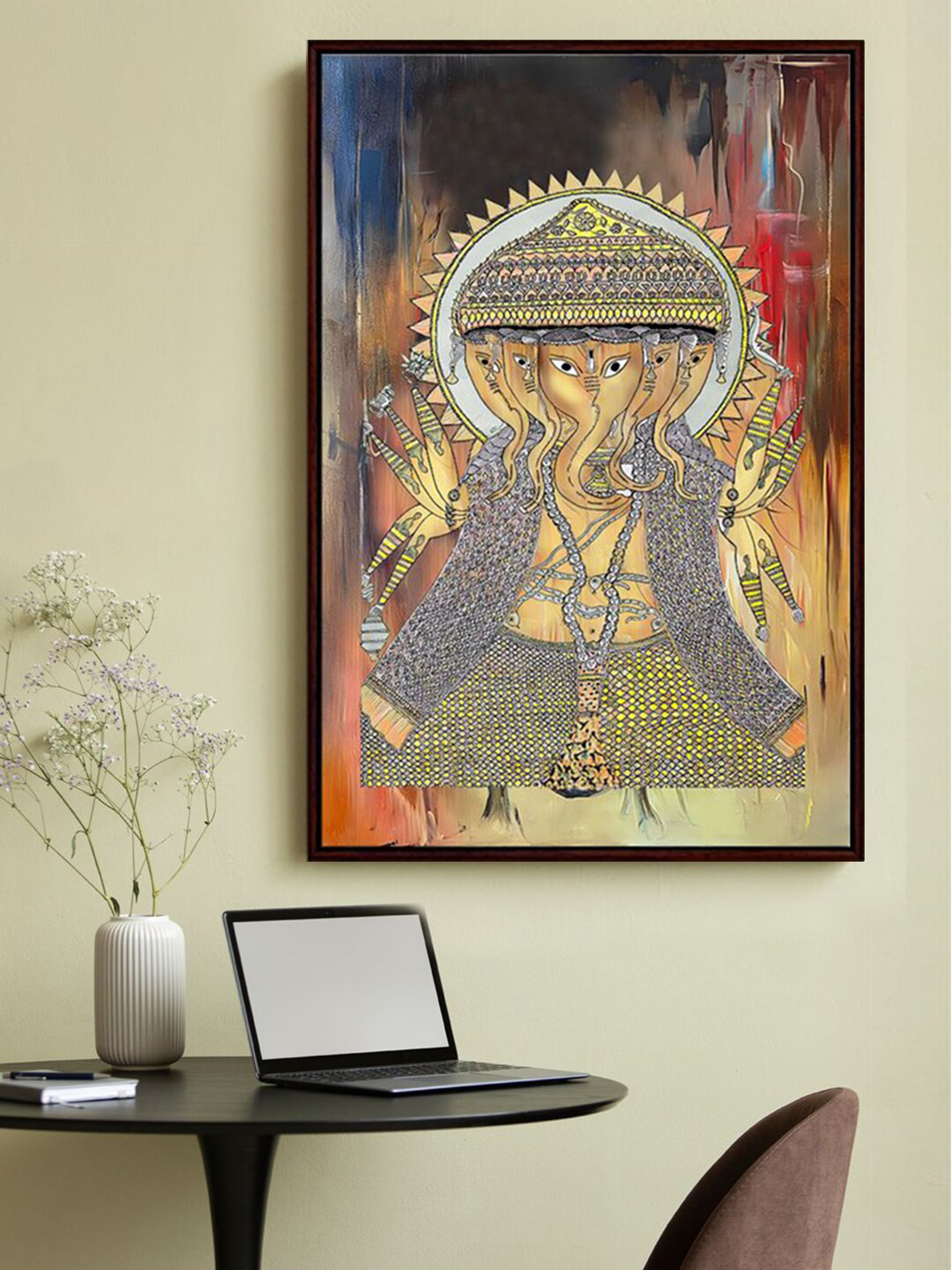 999Store Brown Framed Painting Wall Art