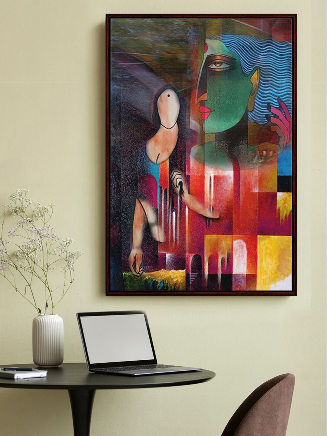 999Store Tow Women With One Women Face Canvas Wall Rectangle Paintings Wall Art -24 x36In