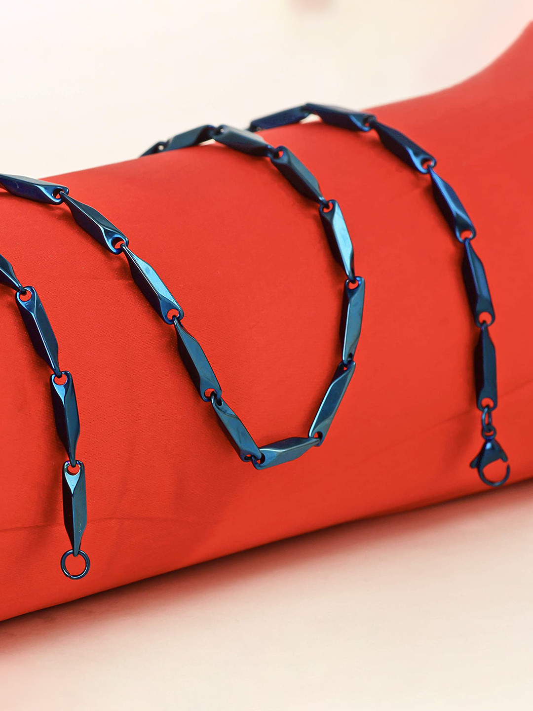 KARISHMA KREATIONS Blue Stainless Steel Statement Chain