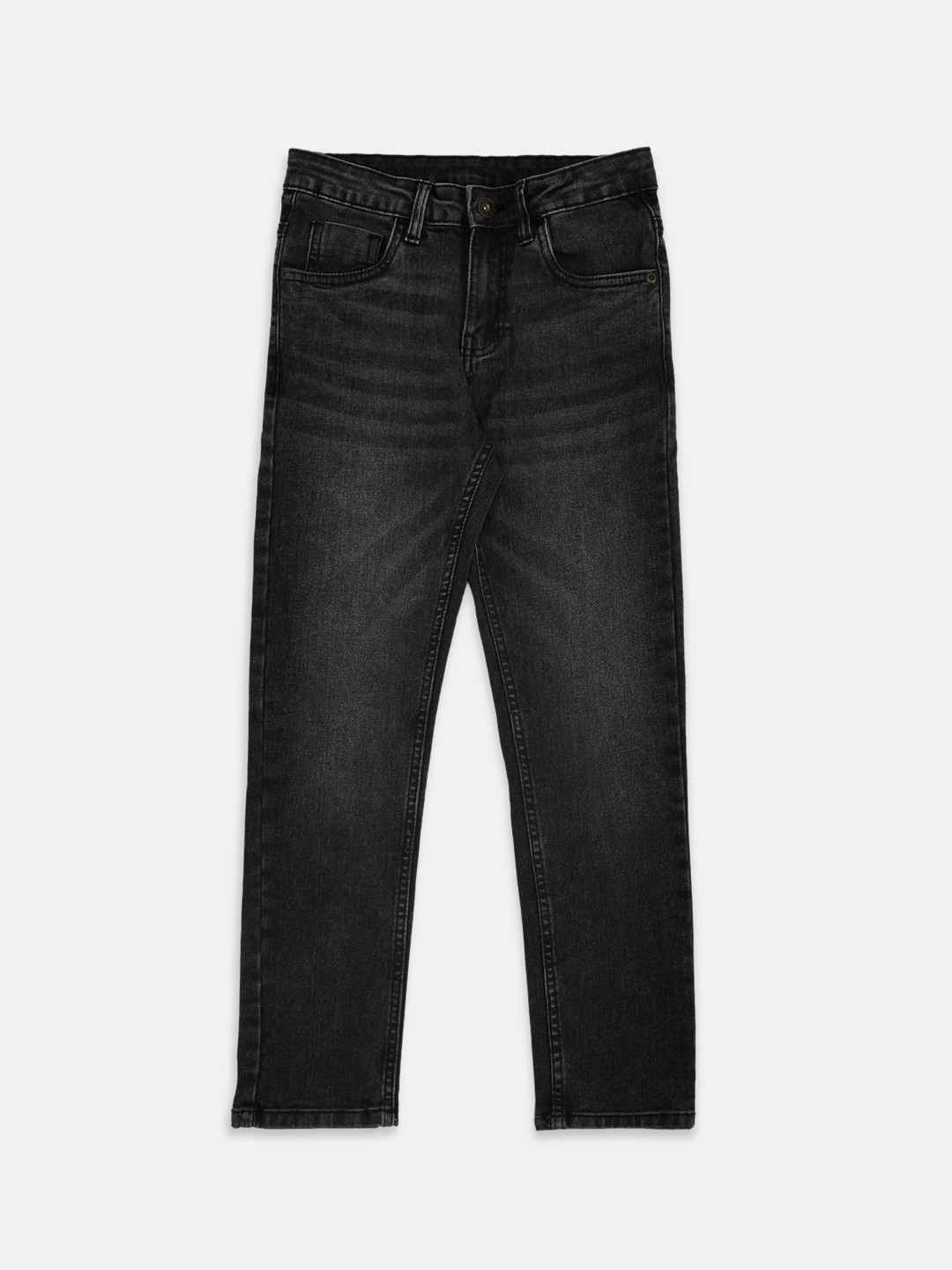 Pantaloons Junior Boys Tapered Fit Clean Look Light Fade Crinkle Jeans