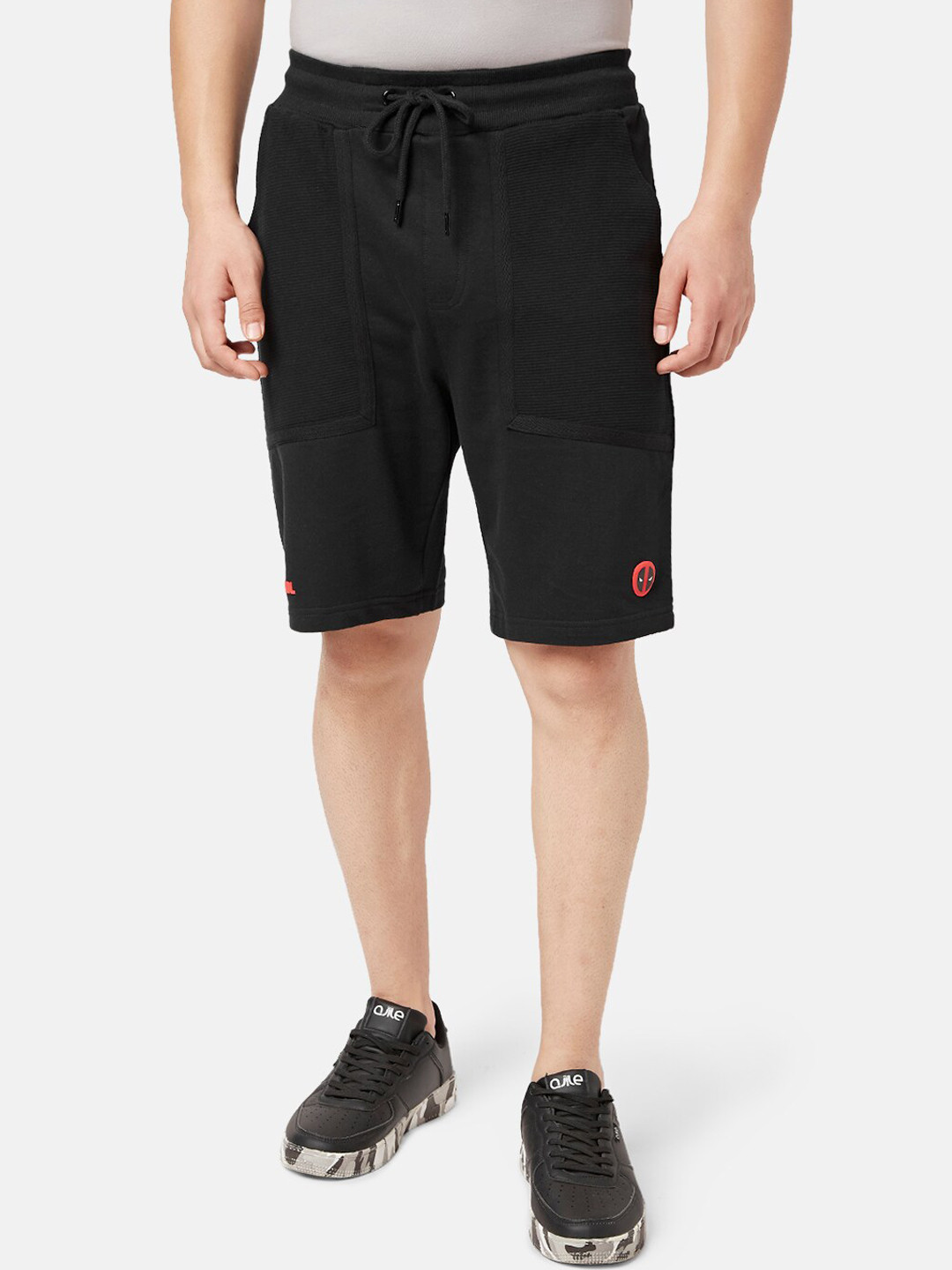 SF JEANS by Pantaloons Men Mid Rise Deadpool Cotton Slim Fit Shorts