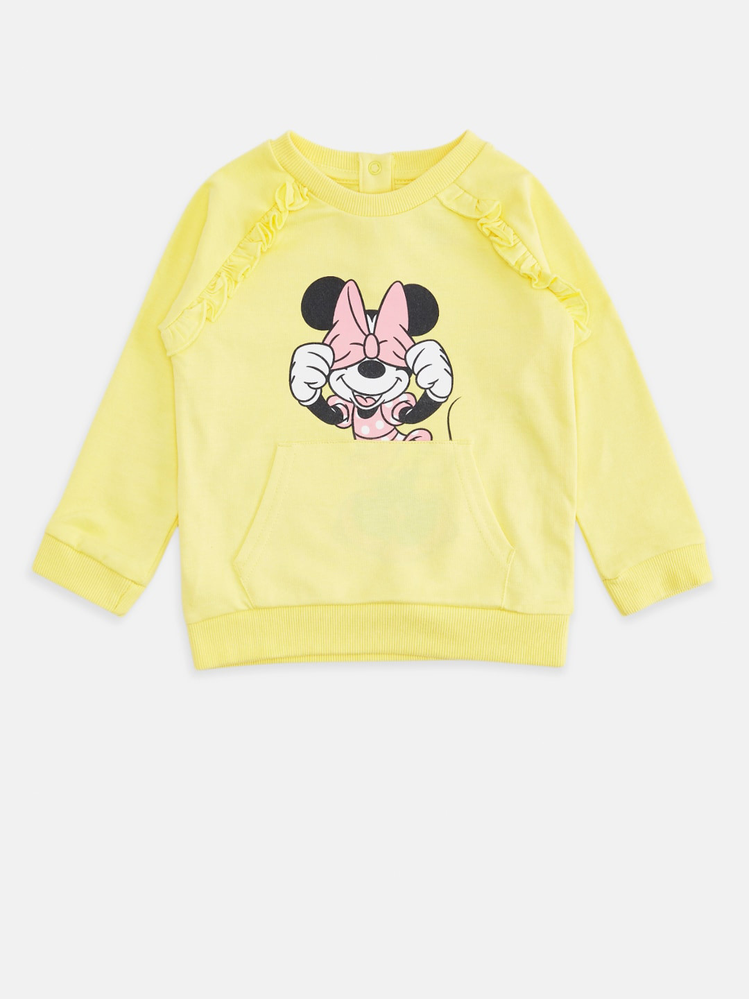 Pantaloons Baby Infants Girls Humour And Comic minnie Mouse Printed Cotton Sweatshirt