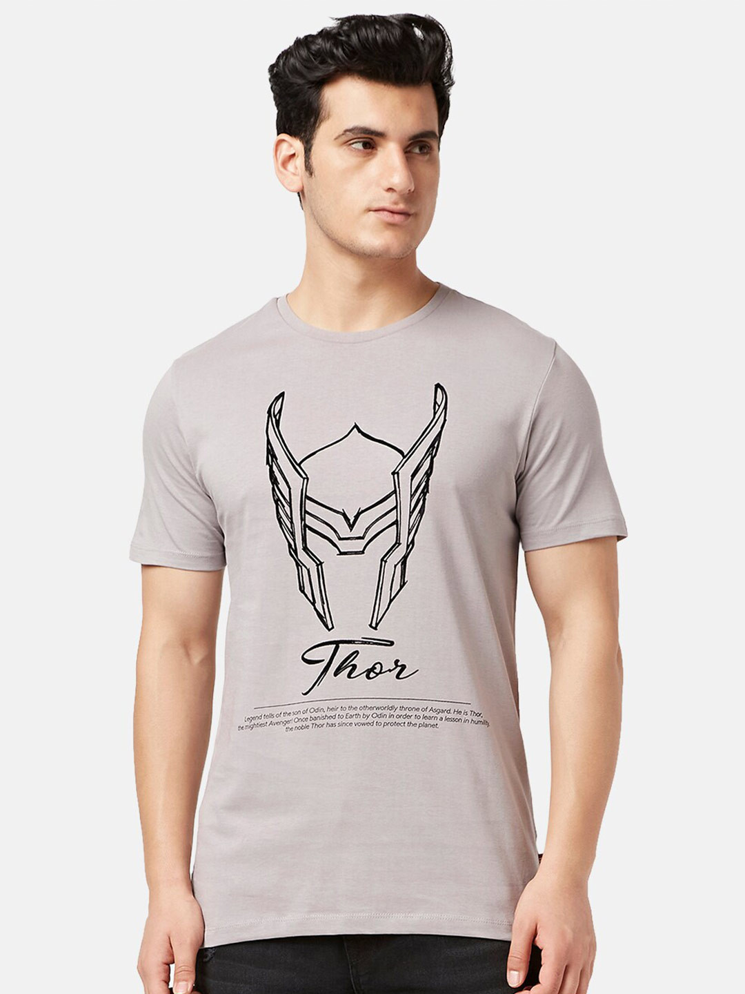 SF JEANS by Pantaloons Thor Printed Cotton Slim Fit T-shirt