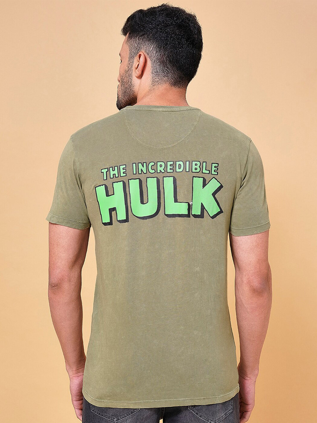 SF JEANS by Pantaloons Hulk Printed Slim Fit Casual Cotton T-shirt