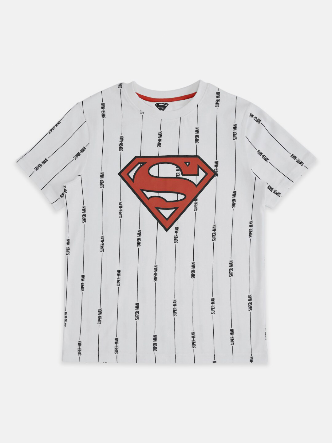 Pantaloons Junior Boys Super Man Typography Printed Cotton T-shirt