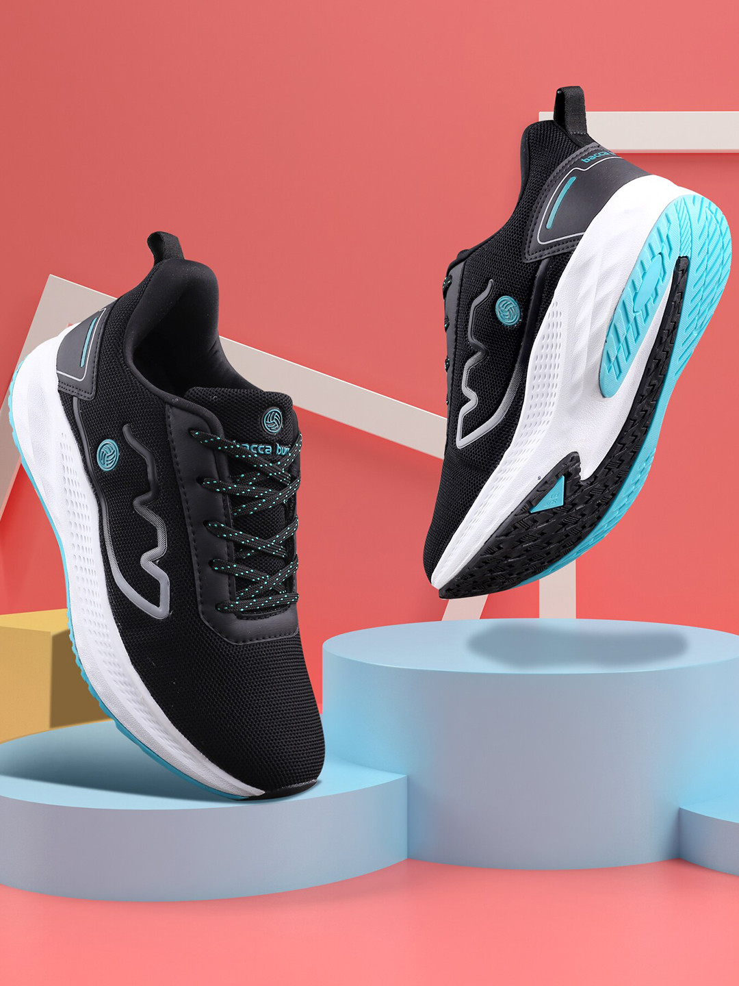 bacca bucci Men Essential Mesh Impactwire Technology Non-Marking Walking Shoes