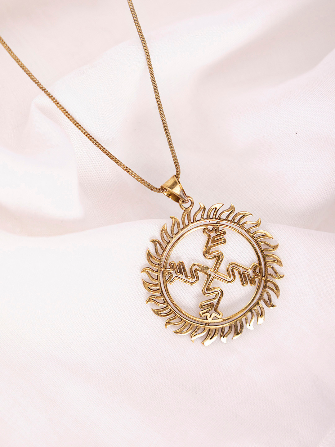 Studio One Love Gold-Plated Contemporary Pendant With Chain