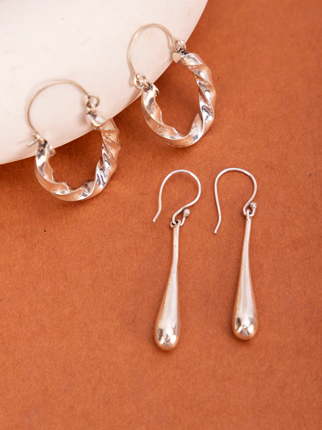 Studio One Love Set of 2 Contemporary Drop Earrings